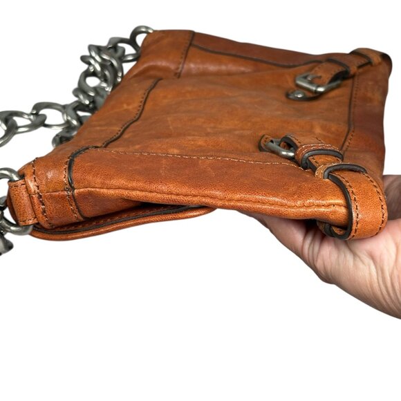 Vintage Y2K Juicy Couture brown Leather Bag with Heavy Chain Strap - Picture 13 of 16